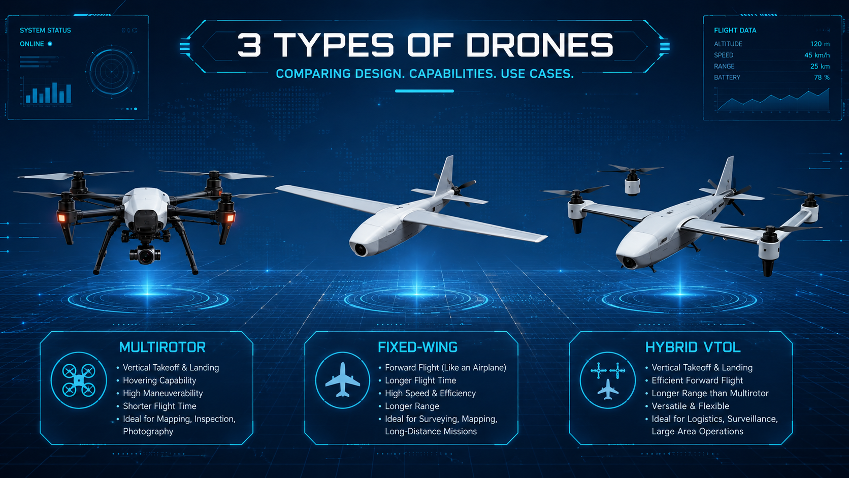 Jenis-Jenis Pesawat Tanpa Awak: Multirotor, Fixed-Wing, dan Hybrid VTOL (Tulisan ke 2 dari 9)