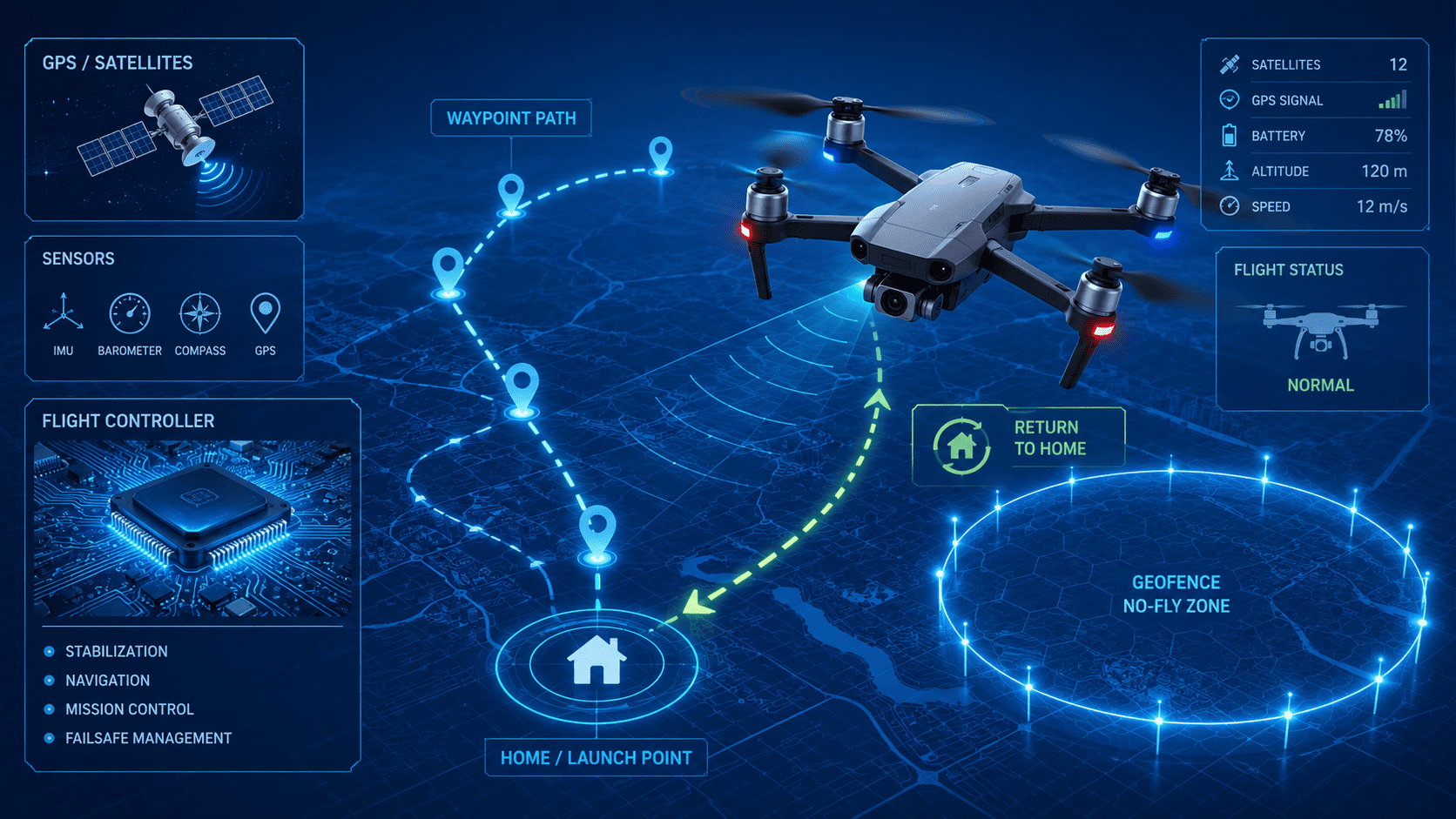 Cara Kerja Sistem Kendali dan Navigasi Drone: Dari Sensor hingga Penerbangan Otomatis (Tulisan ke 4 dari 9)